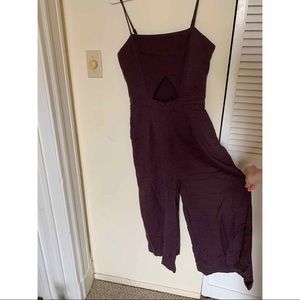 Wideleg jumpsuit with cutout